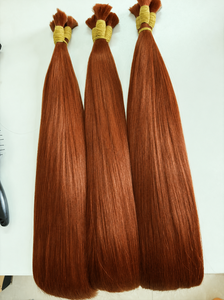 AZURA HAIR เวียดนาม ผมแท้แบบเป็นมัด สีแดงทองแดง ปลายผมเต็ม เส้นผมถักแบบดับเบิ้ลเวฟท์ ผมเวอร์จิ้น 100 กรัม/แพ็ค ทุกสี - Product Image 2