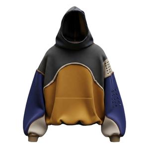 Nouveau modèle 2026, très demandé, coupe oversize unisexe vintage, 100% coton, double épaisseur, effet délavé bicolore, coupe-vent, pour l'hiver - Product Image 6