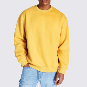 Sudadera Personalizada para Hombre, Amarilla, Corte Regular, para Invierno |   Sudadera Lisa de Cuello Redondo Estilo Urbano |   100% Algodón, 350g, Forrado y de Gran Peso - Product Image 6