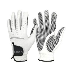 Gants de golf pour hommes en maille à motifs antidérapants, écologiques, non toxiques, best-sellers 2022, cuir de haute qualité, blanc et noir, nouveau design - Product Image 1