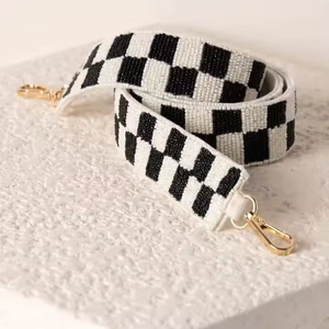Hand Embroidery <b>Seed</b> Beads Strap Belt with Cotton Foundation Customized Sports Style for Women - Product Image 5