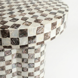 Mesa Auxiliar Moderna de Nácar con Incrustaciones de Concha MOP, Mueble de Lujo para el Hogar, Mesa Auxiliar de Alta Calidad con Concha MOP - Product Image 4