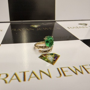 Lab Grown Diamond Vintage <b>Fine</b> Jewelry 14k 18k Gold Green Oval Cut Diamond <b>Ring</b> IGI Certified Solitaire Engagement <b>Fine</b> <b>Ring</b> - Product Image 2