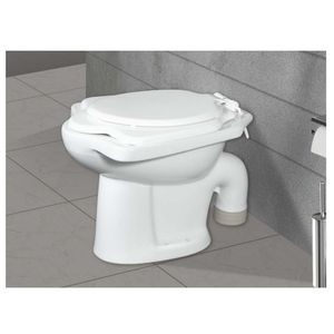 Inodoro suspendido de pared con forma de S, elegante y moderno, de cerámica, 530x460x410mm, para uso comercial en baños. - Product Image 1