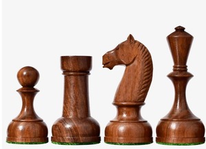 Pions d'échecs soviétiques reproduits de qualité supérieure 1935-60, roi de 4,4 pouces, au meilleur prix - Product Image 4