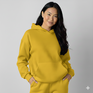 Sweat à capuche surdimensionné en coton à épaules tombantes, personnalisé par les fabricants OEM, avec capuche intégrée et manches longues pour femmes - Product Image 6