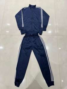 Ensemble de survêtement décontracté pour homme 100 % coton, à manches longues, avec capuche, veste et pantalon de jogging – Tenue 2 pièces unie - Product Image 2