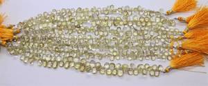 Perles de quartz citron naturel facettées en forme de poire, 5x7MM, 8 pouces, perles de quartz citron naturel en vrac pour bijoux - Product Image 4