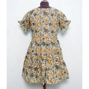 Vestido midi de algodón hecho a mano con estampado floral de verano, estilo bohemio, vestido de algodón cómodo con estampado para mujer - Product Image 6