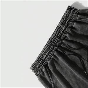 Ensemble deux pièces haut de gamme en coton épais, t-shirt et short, style streetwear délavé, coupe ample, imprimé personnalisé, vêtements pour hommes - Product Image 6