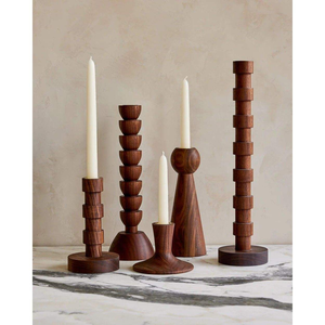 Portavelas de madera premium para decoración del hogar, elegante soporte para linterna y frascos, colección de portavelas decorativos para el hogar de Ramadán. - Product Image 1