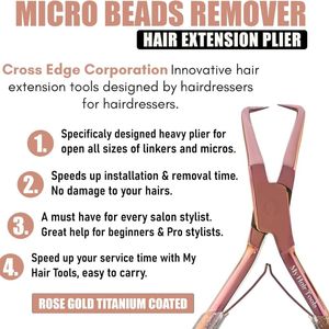 Outils d'extension de cheveux de haute qualité anneau et pince de retrait pour réutiliser les extensions de cheveux poignées ergonomiques avec double ressort - Product Image 2