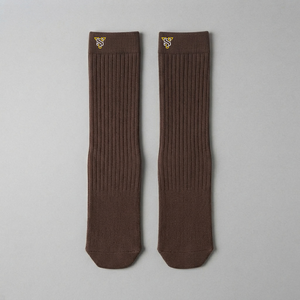 Unisex Brown <b>Knee</b> <b>High</b> Long <b>Socks</b> Custom Ribbed Cotton <b>Socks</b> Casual Sports Crew <b>Socks</b> Wholesale OEM - Product Image 1