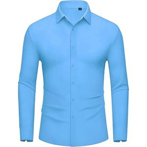 Camisa de Manga Larga Informal Elegante, Camisa de Manga Larga de Algodón Cepillado para Invierno, Camisa de Manga Larga Ligera para Verano, Estilo Ejecutivo - Product Image 1