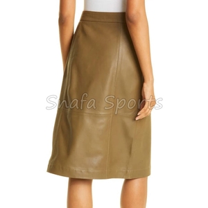กระโปรงหนังเทียมสั่งทำขายส่ง กระโปรงหนังจีบ กระโปรงหนัง PU จีบ สำหรับผู้หญิง คุณภาพสูง ผลิตในปากีสถาน บริการ OEM - Product Image 2