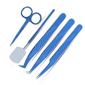 Pince à épiler en diamant, pince à épiler, Volume, vison, Extension de cils, avec miroir et ciseaux, Logo personnalisé, offre spéciale - Product Image 1