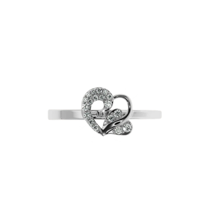 Bague de promesse Ajretail avec diamants naturels 0,13 carat, couleur HI, clarté VS-SI, cœurs entrelacés - Product Image 3