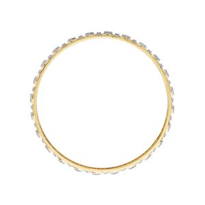 Product <b>Name</b>: Yellow Gold Lab Grown Diamond Marquise Motif Openwork Bangle - Product Image 3
