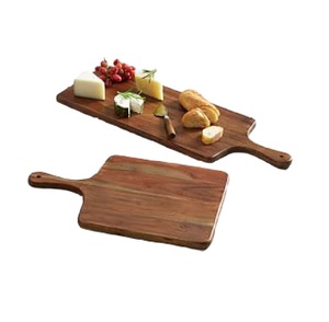Planche à découper en bois d'acacia véritable, épaisse, vierge, personnalisable, rectangulaire, pour cuisine, plateau de service - Product Image 1