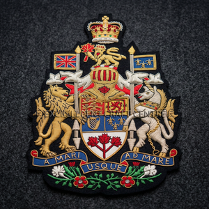 Custom Embroidered Lace Coat of Arms Patch <b>Sew</b>-On Fabric Badge Irregular Shape Classical Design for Garment Art No 061 - Product Image 6
