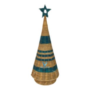 Vietrustic Hot Selling Handwoven Rustic Style <b>Christmas</b> Pine Tree Natural Rattan Eco Friendly Customizable Size Decoration Decor - Product Image 3