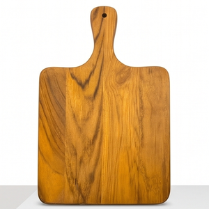 Planche à découper en teck naturel massif à 100 %, design ergonomique en forme de palette pour la cuisine, finition lisse de haute qualité - Product Image 2