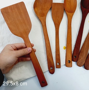 Natural Longan Wood <b>Cooking</b> <b>Utensils</b> Set Eco-Friendly Handicraft From Vietnam <b>Wooden</b> Spoon Spatula Tool Set - Product Image 3