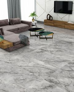 กระเบื้องพอร์ซเลนคุณภาพพรีเมียม ขนาด 600x1200x9 มม. ผิวมันเงา ดีไซน์ทันสมัย ลายไม้  ผิวสัมผัสแบบหินอ่อน  สีเทา Aarezo - Product Image 3