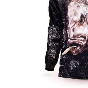 เสื้อเชิ้ตตกปลาแขนยาวคอกลมสำหรับผู้ชาย ผ้าฝ้าย/ใยไผ่ ระบายอากาศ แห้งเร็ว สวมใส่สบายๆ - Product Image 5