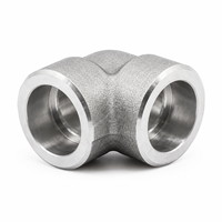 Coudes forgés en acier au carbone, raccord de tuyauterie, coudes à soudure à douille filetée femelle 90 degrés 45 degrés classe 3000 ASTM A105 ANSI 16.11