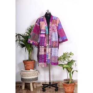 Robe kimono en coton pour femmes, imprimé floral, douce, respirante, légère, luxueuse, pour l'hiver - Product Image 1