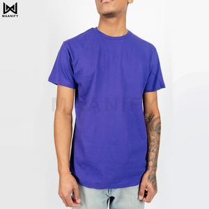 เสื้อยืดคอตตอนน้ำหนักเบา สไตล์นุ่มสบาย ยูนิเซ็กซ์ ผ้าคอตตอนหวี 100% 122 GSM คอกลม แบบเรียบ - Product Image 1