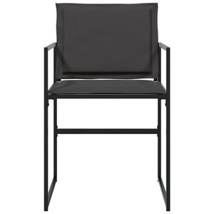 Ensemble de 4 chaises de jardin noires et gris foncé - Product Image 4