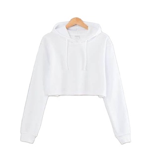 Sweat à capuche pour femme, sweat-shirt design personnalisé de haute qualité, haut court - Product Image 1