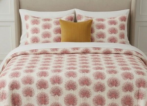 Indian Hand Block Print Pink Cotton Luxury Modern Winter Hotel Comforter Soft <b>Quilted</b> Blanket Eco-Friendly Hospital & Home Use - Product Image 2