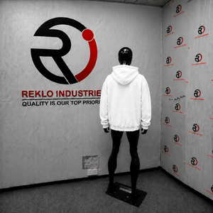 Sudadera con capucha blanca extragrande con cremallera completa, estampado de estrella roja y borde desgastado, estilo streetwear unisex de ajuste holgado - Product Image 4