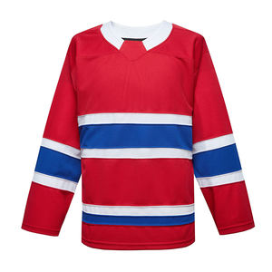 Jersey de Hockey sobre Hielo Sublimado Personalizado, Uniformes de Malla Transpirable, Pedido al por Mayor, Jersey de Hockey sobre Hielo con Nombre, Número y Logotipo del Equipo Personalizados - Product Image 1