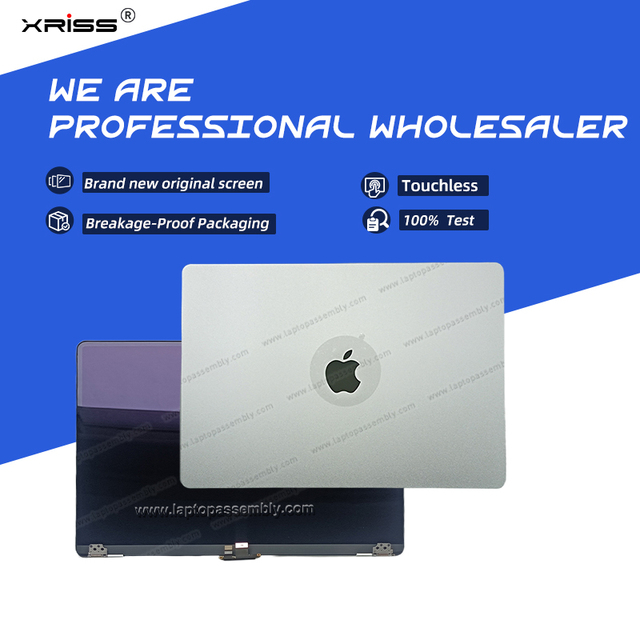 Replacement for 15.4 Inch Sliver for MacBook Air A3114 M3 2024 Laptop LCD Full Screen Assembly With CE