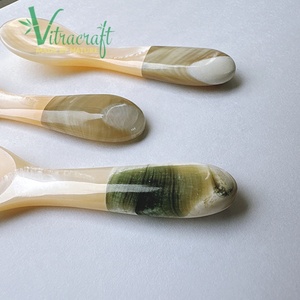 ช้อนทำด้วยมือแบบพรีเมี่ยมที่ไม่ซ้ำกันผสมของแม่มุกกับเปลือกหอยหอยโข่งนำความใหม่เมื่อใช้ขนาด8ซม. - Product Image 5