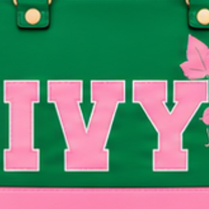 Pink Green AKA Women Ivy Tote Bag Letter and Leaf Graphic Fashion <b>Handbag</b> Double <b>Handle</b> Shoulder Purse for Shopping Travel Daily - Product Image 5