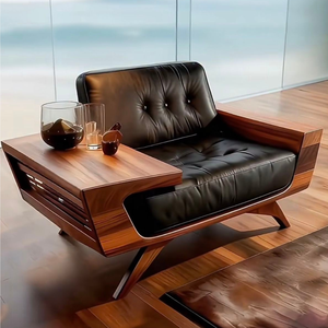 Premium <b>Teak</b> Wood Lounge <b>Chair</b> with Elegant Minimalist Design - Product Image 1