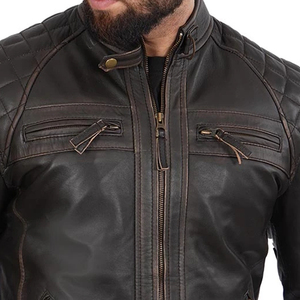Full Zipper <b>Mens</b> <b>Leather</b> <b>Jacket</b> Fully Customized Genuine <b>Leather</b> <b>Jackets</b> Breathable Wind Proof Eco Friendly <b>jacket</b> for <b>men</b> - Product Image 6