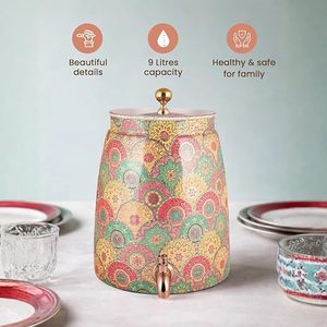 Distributeur d'eau en cuivre à motif bohème, rond, réutilisable, pour usage domestique - Product Image 2