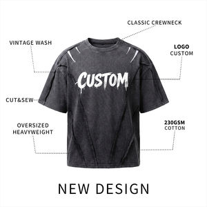 Camiseta Personalizada de Alta Calidad para Hombre, Transpirable, de Algodón/Fibra de Bambú, 280GSM, Corte Amplio y Holgado - Product Image 4