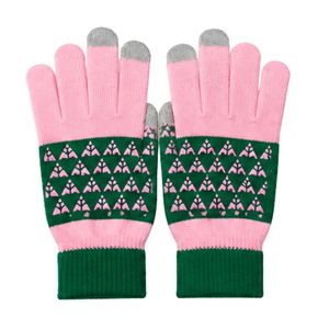 Pink Green <b>Knitted</b> Texting <b>Gloves</b> Set Women Touch Screen Winter <b>Gloves</b> Warm Fingerless Knit <b>Gloves</b> Fashion Accessories - Product Image 5
