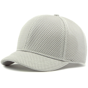 Wholesale Mesh <b>Caps</b> Unisex Mesh <b>Baseball</b> <b>Cap</b> Adjustable 6-Panel Solid Gray Outdoor Casual Hat Breathable Spring Summer Adult OEM - Product Image 2