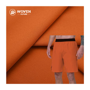 Shaoxing Woven Future 100d 120 140 Gsm Poliéster Spandex Pantalones elásticos de cuatro vías Tela transpirable impermeable Niki Shorts Plus - Product Image 1