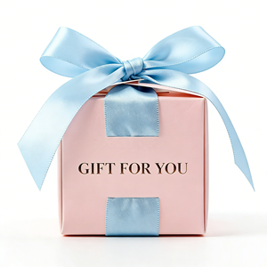 Bolsa de regalo de papel kraft de lujo con logotipo personalizado, asa troquelada negra para perfume, cosméticos y rímel - Product Image 1