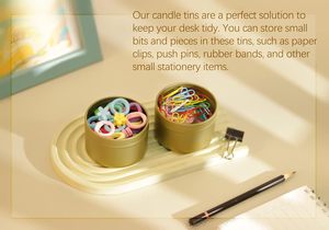 <b>Candle</b> Tins with Lids for <b>Candle</b> Making Empty Metal <b>Candle</b> Containers <b>Bulk</b> Reusable <b>Candle</b> Jars for DIY <b>Candles</b> Gifts - Product Image 4
