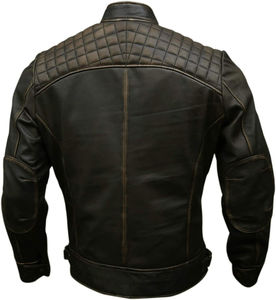 Blouson de moto unisexe en cuir à manches longues, color-block, coupe-vent, anti-UV, respirant, grandes tailles, toutes saisons, personnalisable - Product Image 6